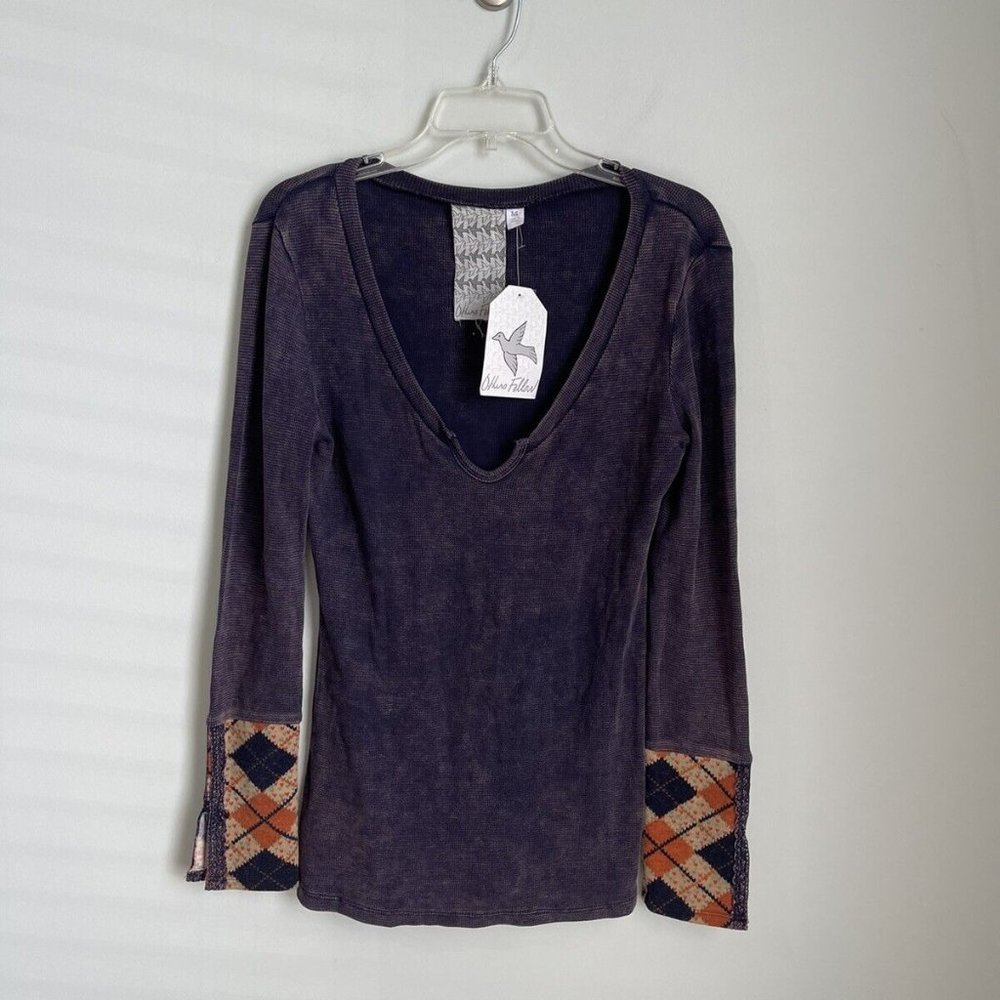 New Others Follow Gray Thermal Knit Long Sleeve Top